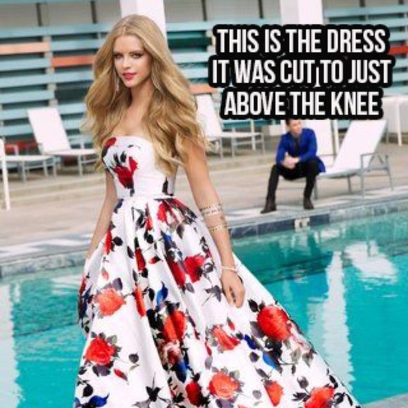 Strapless cocktail dress worn once size 14/16 - Picture 3 of 5